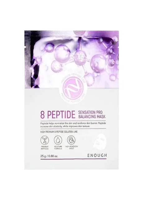 Тканинна маска для обличчя 8 Peptide Sensation Pro Balancing Mask 25g ENOUGH (341677830)