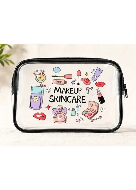 Прозора сумка-косметичка travel 20см make up skincare No Brand (404241546)