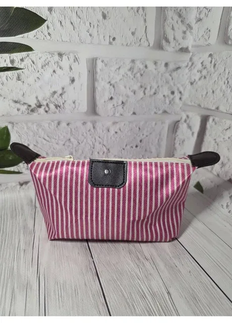 Косметичка жіноча в смужку червона(ВІ2919) No Brand (399429017)