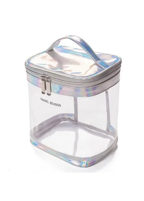 Косметичка Маленька 8323 65х35х40 см срібляста No Brand (405122937)