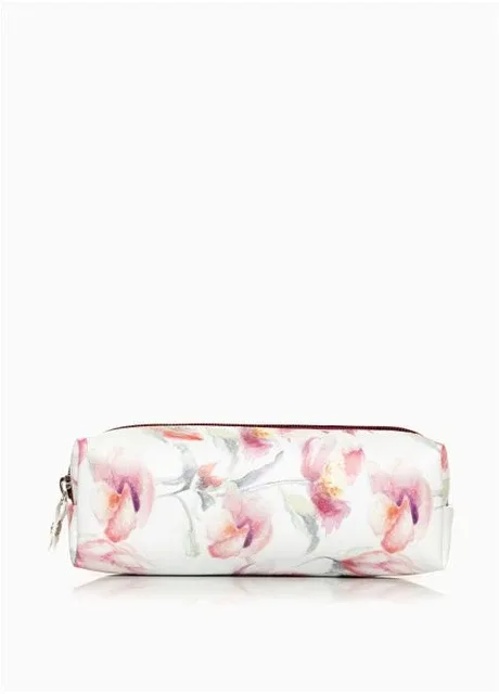 Жіноча біла косметичка Candy Mini принт "Flowers" 21х7x7см Sambag (399207500)