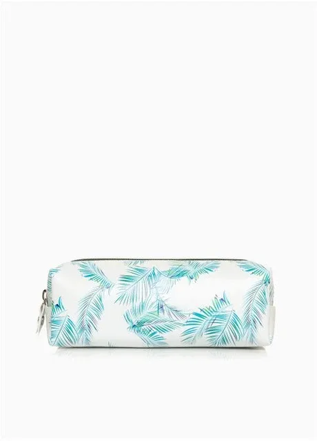 Жіноча біла косметичка Candy Mini принт "Palm" 21х7x7см Sambag (399207624)