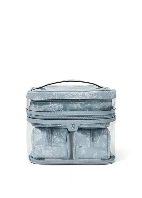 Косметичка 4-Piece Makeup Bag Set Blue Nylon Victoria's Secret (393973649)