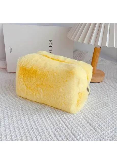 Косметичка Плюшевая Mirrow Желтая (C3103003) No Brand (410555846)