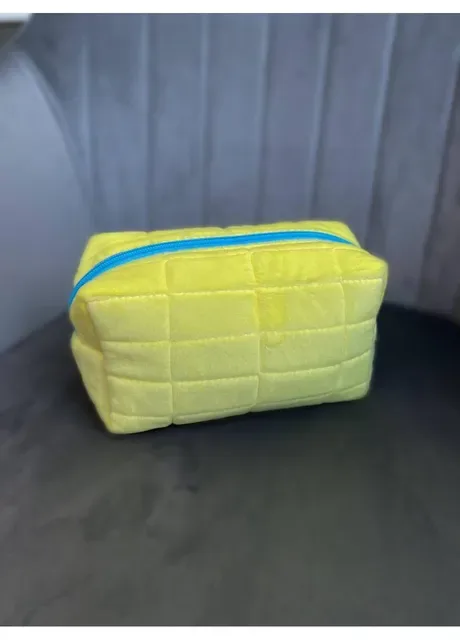 Косметичка Велюрова Mirrow Жовта (C103006) No Brand (410555848)