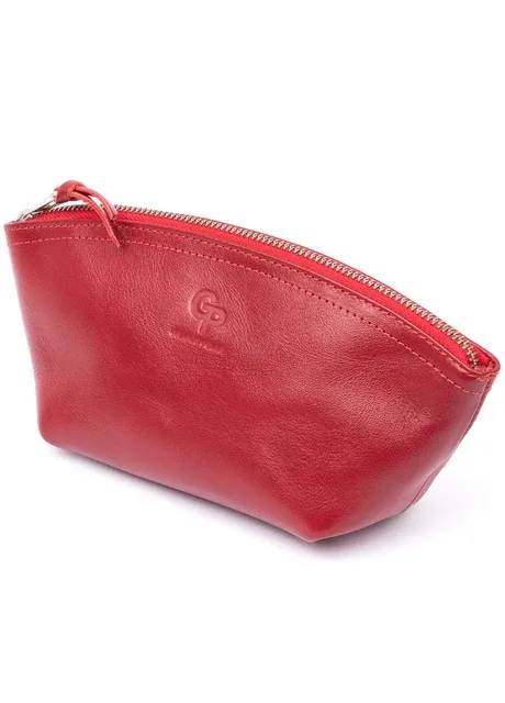 Жіноча косметичка зі шкіри Amelin 11303 Червона Grande Pelle (392308780)