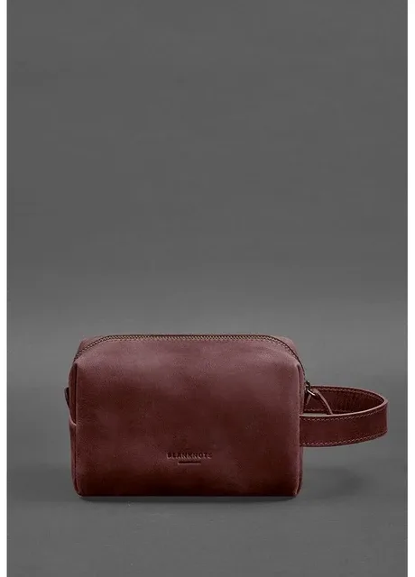 Косметичка на блискавці з натуральної шкіри бордова(BB_30003298) No Brand (385417955)
