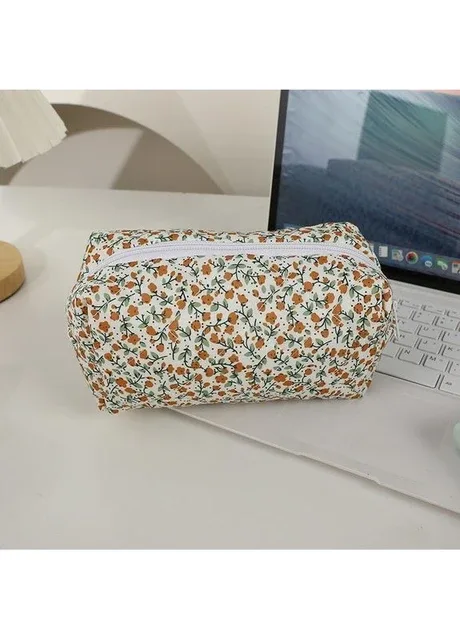 Косметичка повсякденна flowers Mirrow Оранжева (С663359) ANbeauty (395439303)
