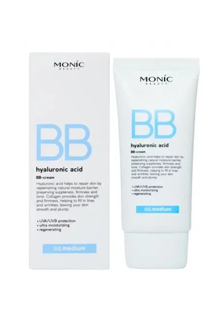 ВВ-крем Hyaluronic Acid BB-cream 02 Medium, 50 мл Monic Beauty (316694112)