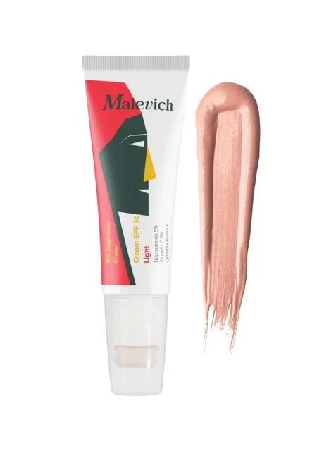 Сяючий ВВ крем SPF 30 Світлий бежевий М-1200 (2171-01) 50 мл Malevich (399836619)