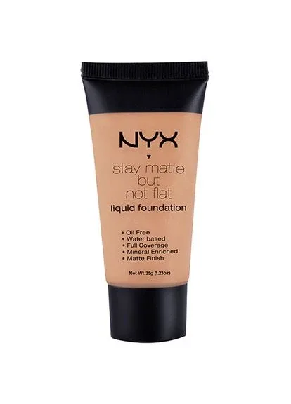 Тональна основа Stay Matte But Not Flat Liquid Foundation (35 мл) MEDIUM (SMF18) NYX Professional Makeup (292324080)