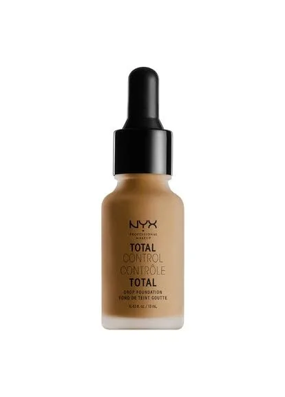 Стійка тональна основа Total Control Drop Foundation (13 мл) Deep Sable (TCDF18) NYX Professional Makeup (353497337)