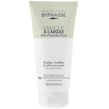 Маска глиняна проти недоліків для жирної шкіри обличчя Byphasse Anti-Imperfections Clay Mask