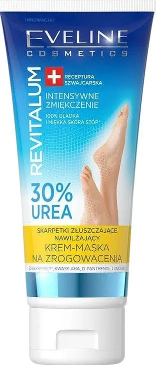 Крем-маска для ніг Eveline Cosmetics Revitalum 30% Urea проти мозолів та натоптишів 75 мл