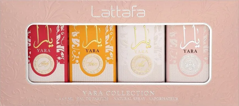 Lattafa Yara Mini Collection набір парфумованих вод для жінок 4 × 5 мл