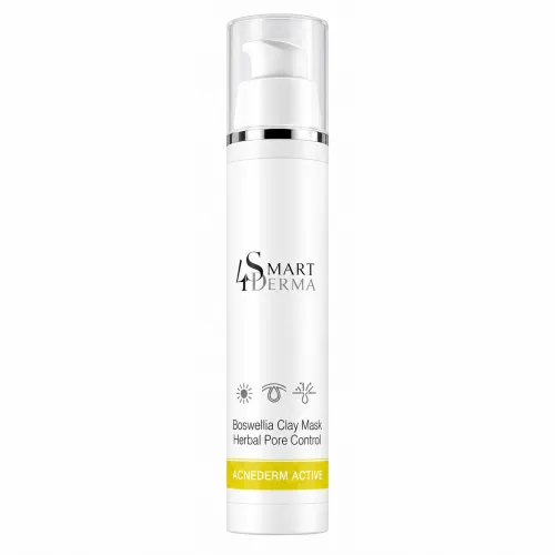 Порозвужуюча себорегулююча маска - Smart4Derma Boswellia Clay Mask Herbal Pore Control 75ml