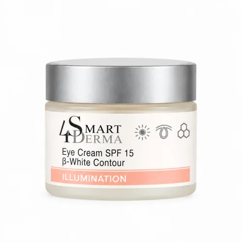 Крем для освітлення SPF 15 "Сяючий погляд" - Smart4Derma Eye Cream SPF 15 B-White Contour