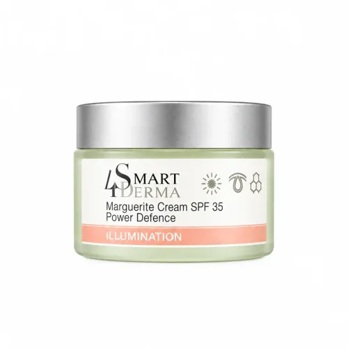 Передовий денний крем SPF 35 з екстрактом маргаритки - Smart4Derma Marguerite Cream SPF 35 Power Defence