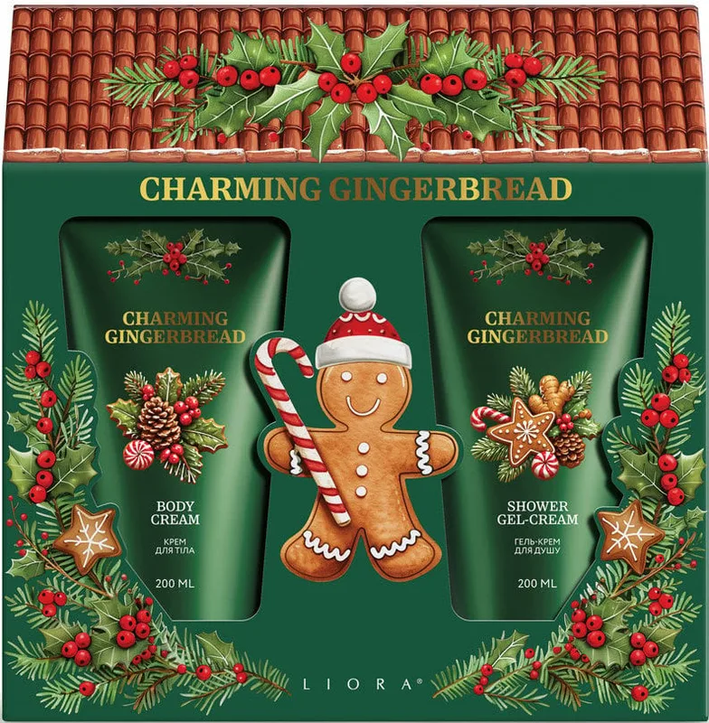 Набір Liora Charming Gingerbread (Гель для душу 200 мл + Крем для тіла 200 мл) 1 шт.