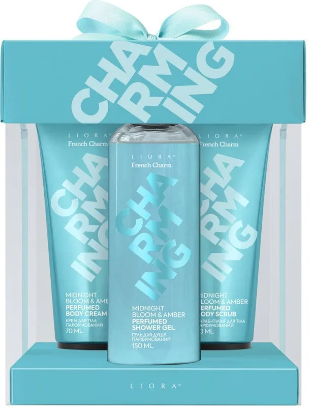 Набір Liora Charming (Гель для душу 150 мл + Крем для тіла 70 мл + Скраб 70 мл) 1 шт.