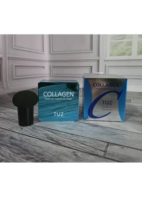 Кушон для обличчя Collagen Hydro Air Cushion CC Cream з колагеном №1 слонова кістка 15г (ВІ2993) Tuz (410992542)