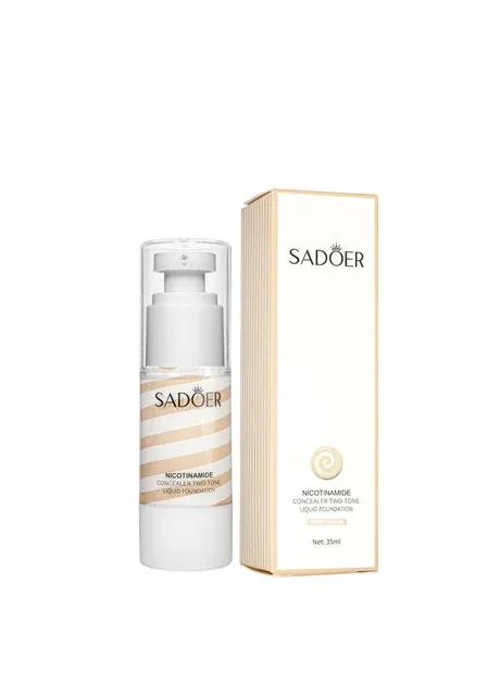 Тональний крем для обличчя зволожуючий двофазний Concealer Two Tone Liquid Foundation 35 мл SD51704 Слонова кістка SADOER (382730629)