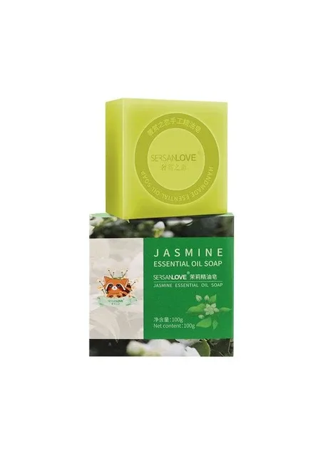 Мило ручної роботи з екстрактом жасмину Handmade Jasmine Essential Oil Soap, 100 г Sersanlove (327830099)