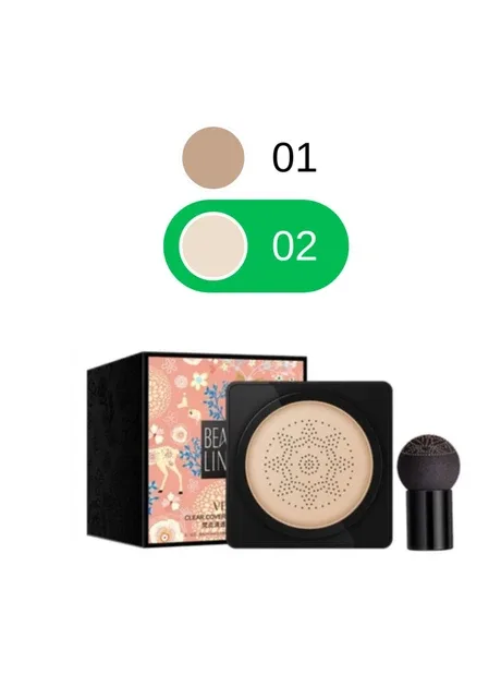 Кушон для обличчя Clear Cover Beauty Cream (02 - Бежевий світлий), 20 мл VEZE (325260992)