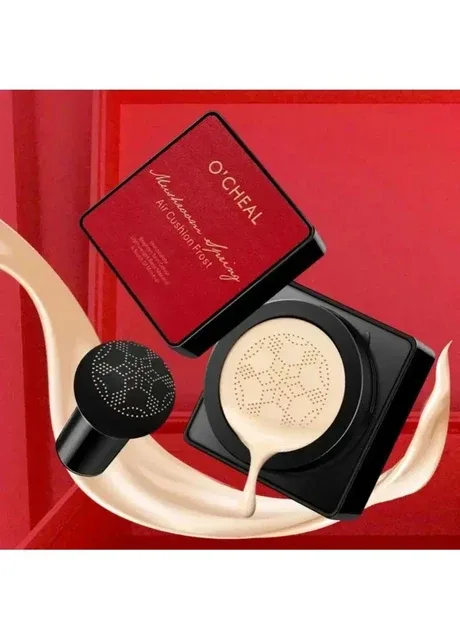 Кушон для обличчя с SPF + спонжик Beauty Linasi Red O`CHEAL, Натуральний відтінок №2, Тональний крем, Крем-пудра No Brand (393546283)