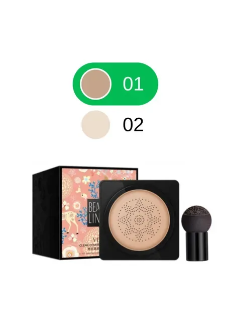 Кушон для обличчя Clear Cover Beauty Cream (01 - Бежевий натуральний), 20 мл VEZE (325260991)