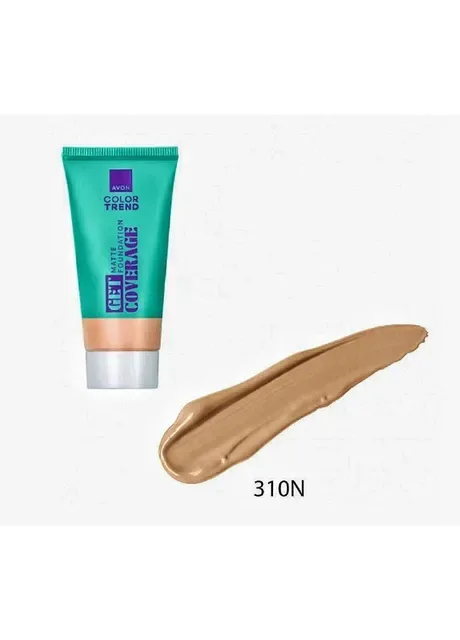 Матуючий тональний крем для обличчя 310 N - бежевий тон, 30 мл Avon (363255616)