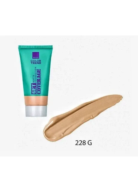 Матуючий тональний крем для обличчя 228 G - світло-бежевий тон, 30 мл Avon (363255609)