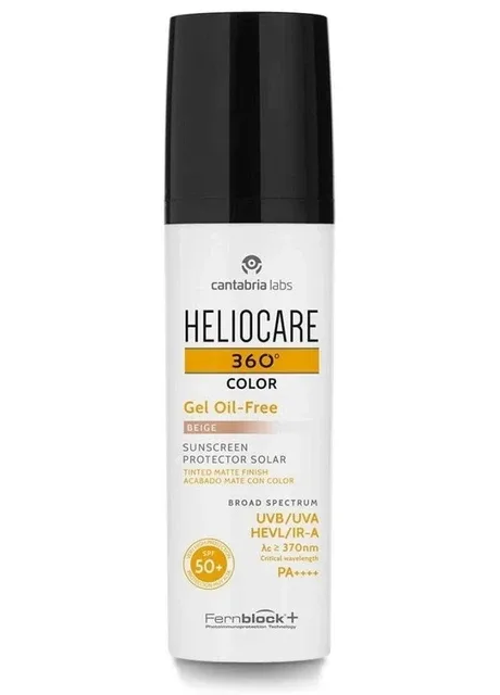 Тональний сонцезахисний гель на водній основі (тон беж) HELIOCARE 360º Color Gel Oil-Free SPF 50+ CANTABRIA, 50 мл Cantabria Labs (391079358)