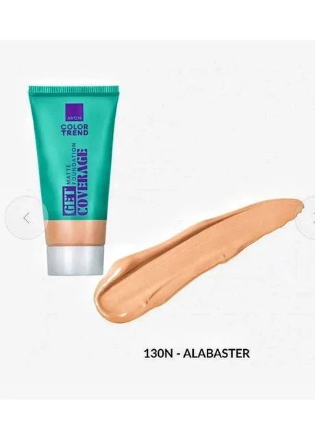 Матуючий тональний крем для обличчя 130 N - Alabaster світлий тон, 30 мл Avon (363255614)