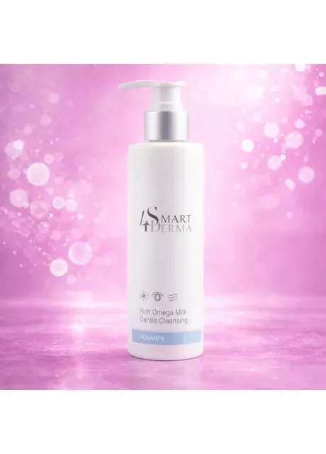 Очищувальне молочко для сухої та чутливої шкіри Rich Omega Milk Gentle Cleansing, 250 мл Smart4Derma