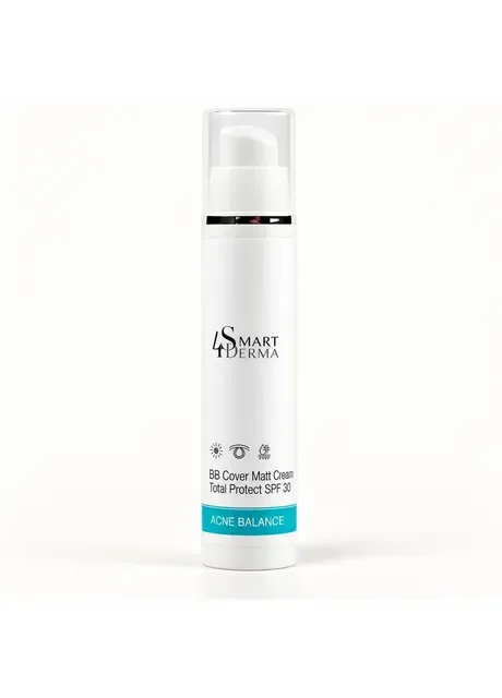 Матувальний BB-крем для жирної та проблемної шкіри BB Cover Matt Cream Total Protect SPF 30, 50 мл Smart4Derma (354822228)