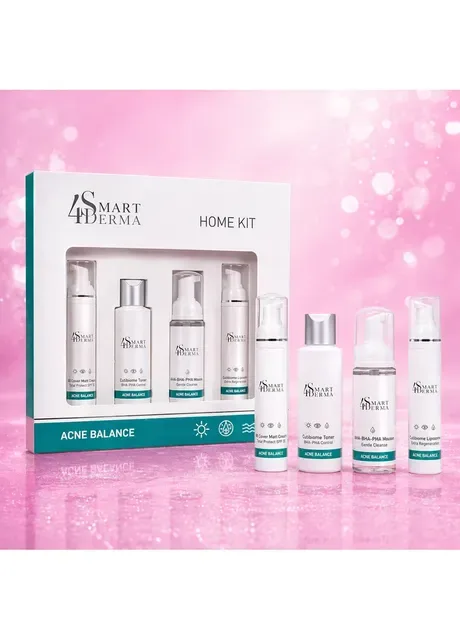 Набір для проблемної шкіри від акне Acne Balance пінка тонер BB крем SPF 30 нічний крем Smart4Derma (407230388)