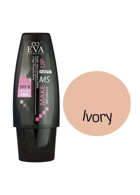 Крем тональний MAX SATIN Ivory Слонова кістка 40 мл. Eva Cosmetics (373684235)