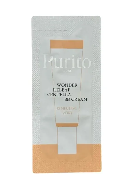 Пробник ВВ крем з екстрактом центели Seoul Wonder Releaf Centella BB Cream тон 13 Neutral Ivory 1 мл PURITO (362700155)