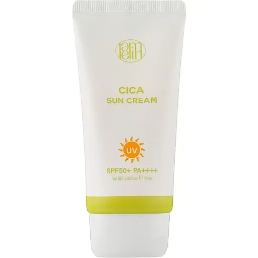 Заспокійливий сонцезахисний крем для обличчя з центелою Lamelin Cica Sun Cream SPF 50+ PA++++ 70 мл