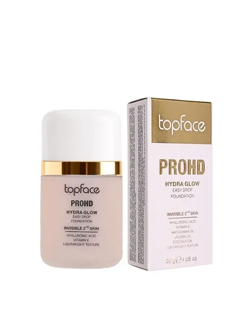 Тональна основа Topface PROHD Hydra Glow Easy Drop рідка, 30 мл (PT477), 04 Sandstone Натуральний бежевий, 30 мл (PT477)