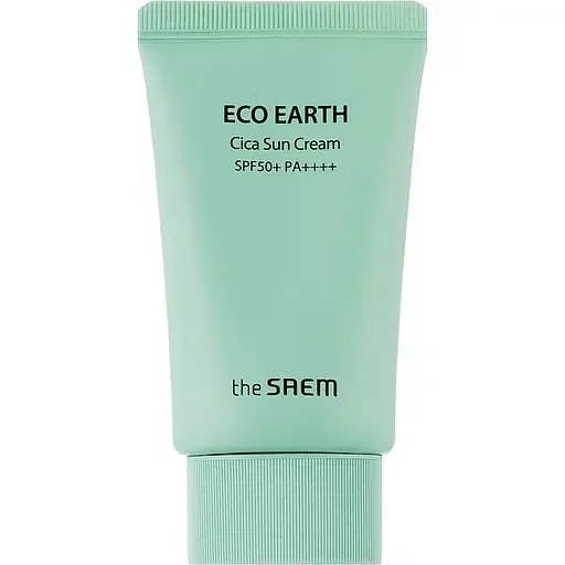 Сонцезахисний крем The Saem Eco Earth Cica Sun Cream із центелою та м'ятою 50 мл