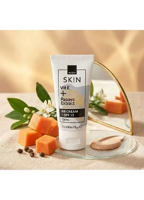 BB-крем + SPF 15 з вітаміном Е та екстрактом папаї «Сяйво», 30 мл Avon (391420493)