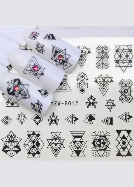Слайдер-дизайн водні наклейки для нігтів, YZW-B012 No Brand (379332699)