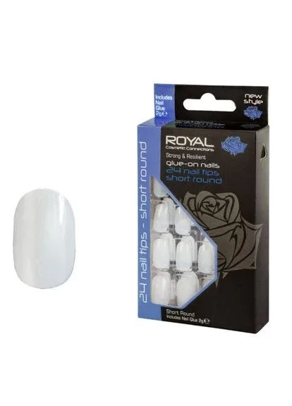 Накладні нігті з клеєм 24 Round False Nail Tips Royal (301417181)
