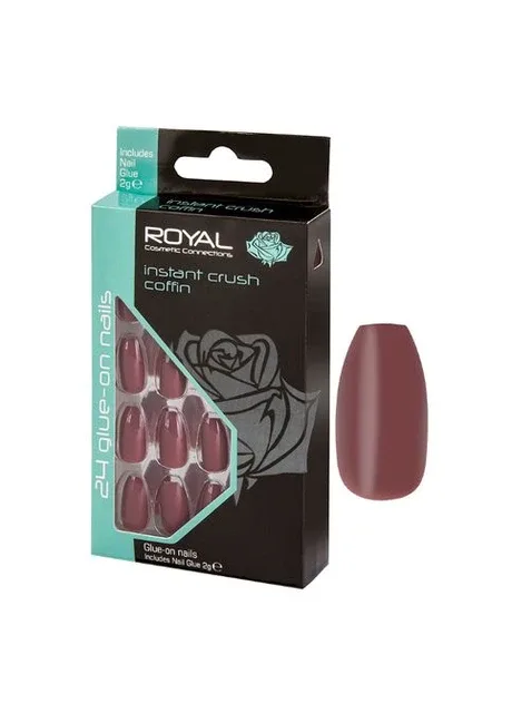 Накладні нігті в комплекті із клеєм Cosmetics 24 Glue-On Nails "Instant Crush" Royal (301417161)