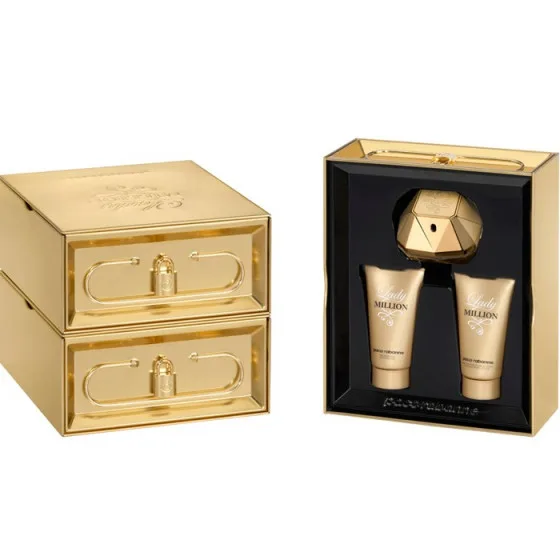 Paco Rabanne Lady Million - Подарунковий набір (EDP50+B/L50+S/G50)