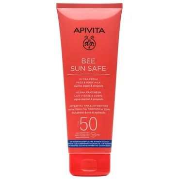 Сонцезахисне молочко для обличчя і тіла (УЦІНКА)Apivita Bee Sun Safe Hydra Fresh Face & Body Milk SPF50