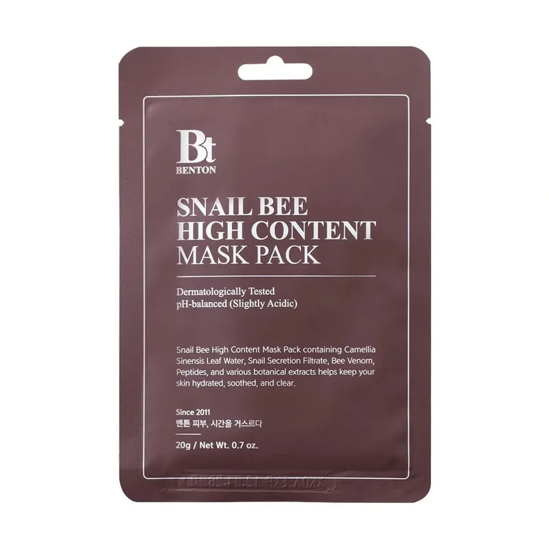 Benton Snail Bee High Content Mask Pack Маска з муцином равлика і бджолиною отрутою 20 мл
