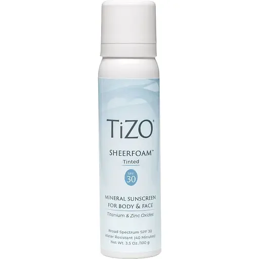 Пінка сонцезахисна для обличчя та тіла з відтінком TiZO SheerFoam Body & Face Tinted SPF 30, 100 г
